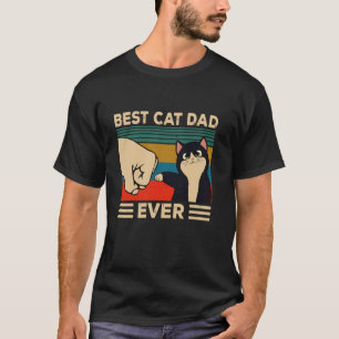 Best Cat Dad Ever Daddy Paw Fist Bump Meow Kitten T-Shirt