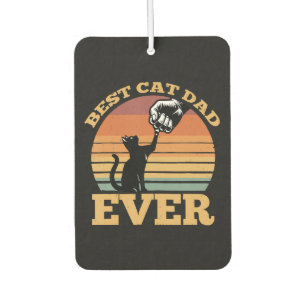 Best Cat Dad Ever Fathers Day Car Air Freshener