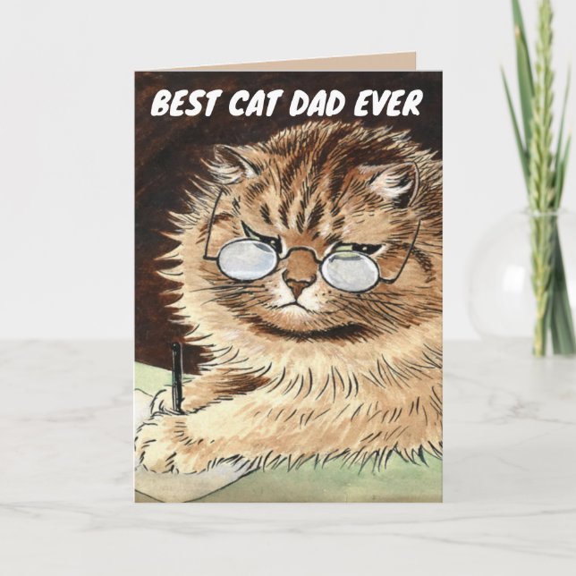 BEST CAT DAD EVER FATHER'S DAY CARD (Front)