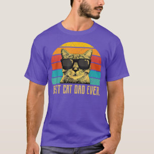 Best Cat Dad Ever Father's Day Vintage Retro  T-Shirt