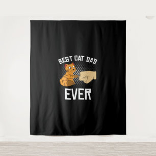 Best Cat Dad Ever Fistbump Theme Cat Daddy Pet Tapestry