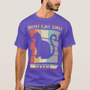 Best Cat Dad Ever Funny Cat Dad Father Vintage Ret T-Shirt