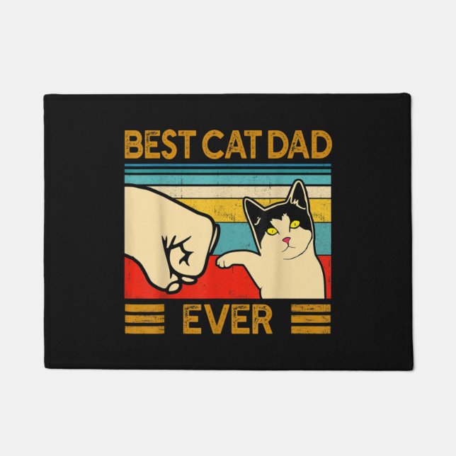 Best Cat Dad Ever Funny Cat Daddy Doormat (Front)