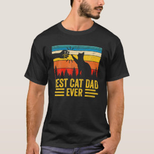 Best Cat Dad Ever  Funny Cat Daddy Father Day T-Shirt