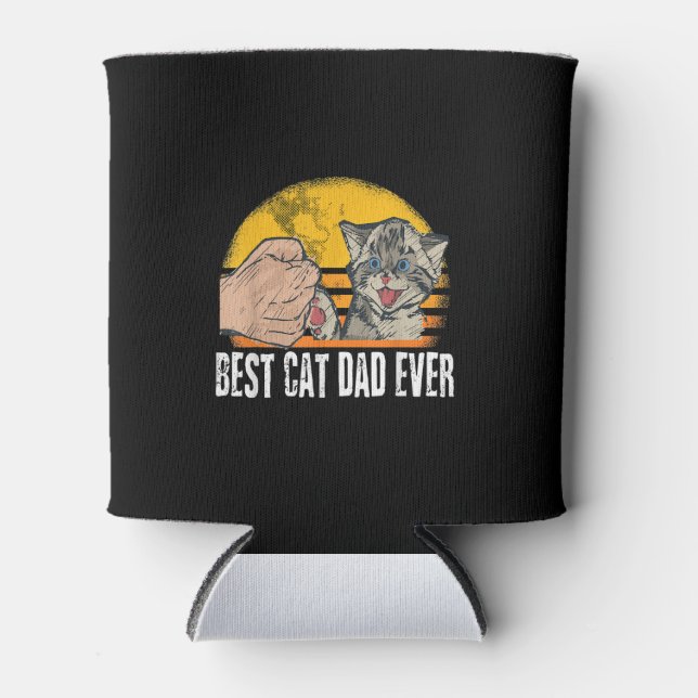 Best Cat Dad Ever | Funny Cat Daddy Father Gift Can Cooler (Front)