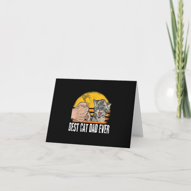 Best Cat Dad Ever | Funny Cat Daddy Father Gift Card (Front)