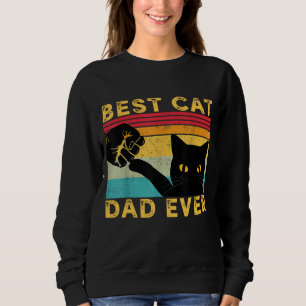 Best Cat Dad Ever Funny Cat Daddy Fist Bump Father Sweatshirt