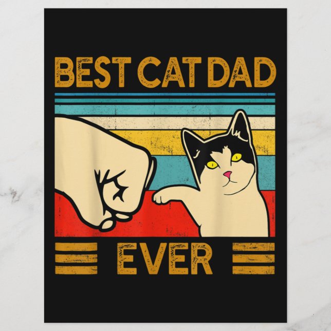 Best Cat Dad Ever Funny Cat Daddy Flyer (Front)