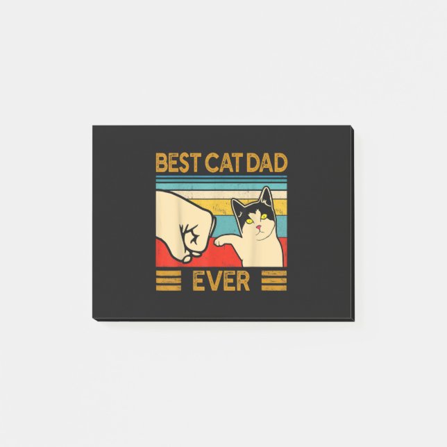 Best Cat Dad Ever Funny Cat Daddy Post-it Notes (Front)