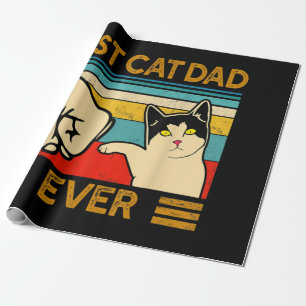 Best Cat Dad Ever Funny Cat Daddy Wrapping Paper