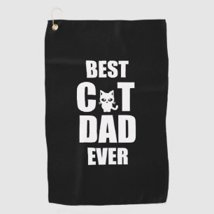 Best Cat Dad Ever, Funny Cat Shirt, Cat Dad Shirt, Golf Towel