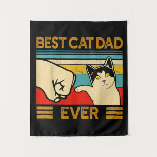 Best Cat Dad Ever   Funny gift for Dad Tapestry
