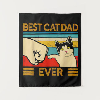 Best Cat Dad Ever | Funny gift for Dad Tapestry