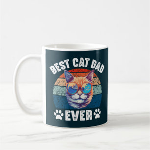 Best Cat Dad Ever Funny kitty Face Cats Father Coffee Mug