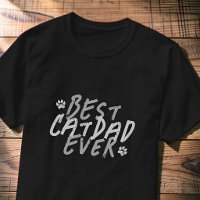 Best Cat Dad Ever Modern Black and Grey Grunge
