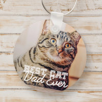 Best Cat Dad Ever Modern Custom Pet Photo