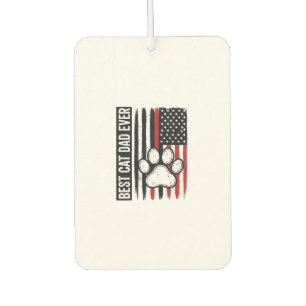 Best Cat Dad Ever Patriotic Paw Flag Design_1 Car Air Freshener