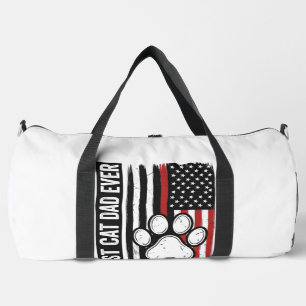 Best Cat Dad Ever Patriotic Paw Flag Design_1 Duffle Bag