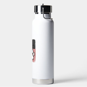 Best Cat Dad Ever Patriotic Paw Flag Design_1 Water Bottle