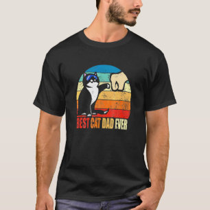 Best Cat Dad Ever Paw Fist Bump Fathers Day Ee T-Shirt