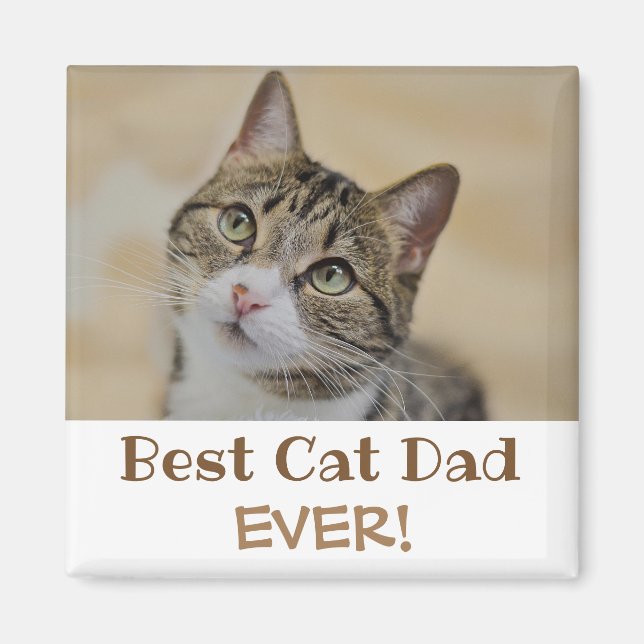 Best Cat Dad Ever Photo Magnet (Front)