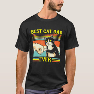 Best Cat Dad Ever Retro Cat Daddy Fathers Day T-Shirt