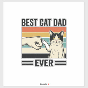Best Cat Dad Ever Retro Cat Fist Bump Shirt_1
