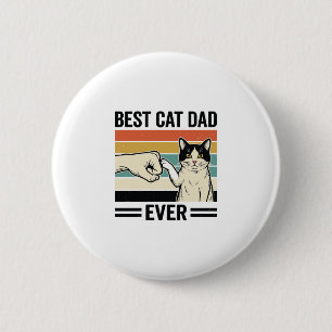 Best Cat Dad Ever Retro Cat Fist Bump Shirt_1 6 Cm Round Badge