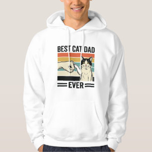 Best Cat Dad Ever Retro Cat Fist Bump Shirt_1 Hoodie