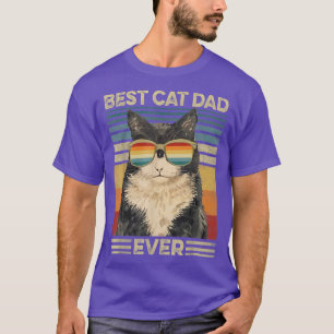 Best Cat Dad Ever Retro Vintage Cat Dad Father Day T-Shirt