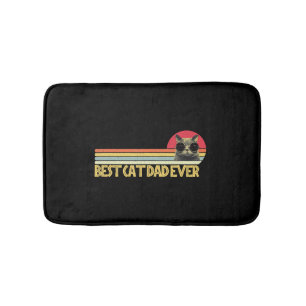 Best Cat Dad Ever Shirt Cat Lovers Cat Dad Fabulou Bath Mat