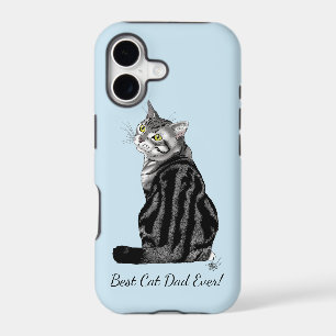 Best Cat Dad Ever Silver Tabby Father's Day