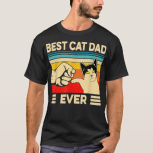 Best Cat Dad Ever T Funny Cat Dad Father Vintage T-Shirt