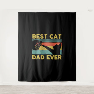 Best Cat Dad Ever tee Funny Cat Daddy Father s Day Tapestry