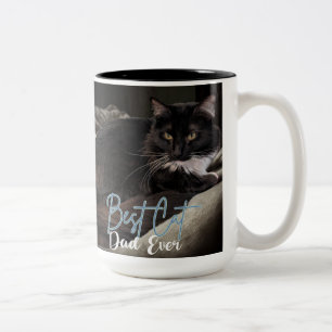 Best Cat Dad Ever Two-Tone Coffee Mug