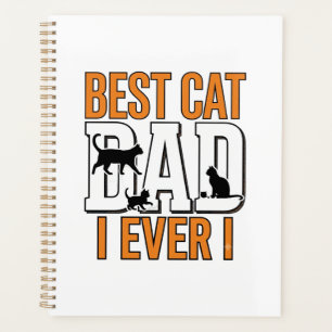 Best Cat Dad Ever Vintage Cat Father Shirt Design_ Planner