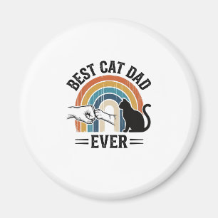 Best Cat Dad Ever Vintage Cat Lover Design_1 Magnet