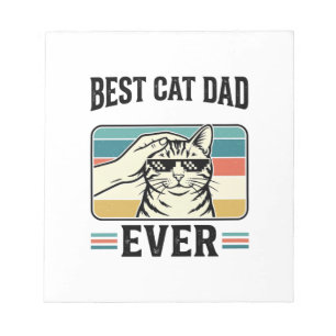 Best Cat Dad Ever Vintage Cat Lover Design_1 Notepad