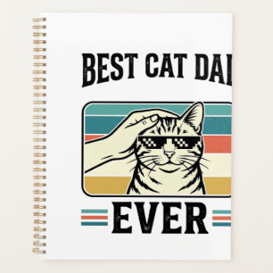 Best Cat Dad Ever Vintage Cat Lover Design_1 Planner