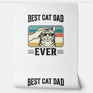 Best Cat Dad Ever Vintage Cat Lover Design_1 Wallpaper