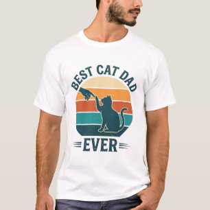 Best Cat Dad Ever Vintage Cat Shirt Design_1