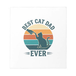 Best Cat Dad Ever Vintage Cat Shirt Design_1 Notepad