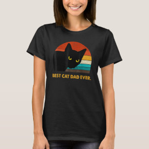 Best Cat Dad Ever Vintage Mens  Black Cat Daddy Te T-Shirt