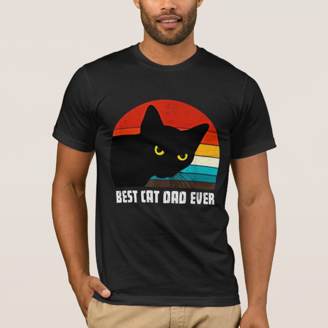 Best Cat Dad Ever Vintage T-Shirt (Front)