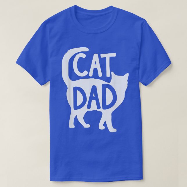 Best Cat Dad Fathers Day Men Kitty Daddy Papa Chri T-Shirt (Design Front)