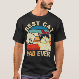 Best Cat Dad Funny Cat Daddy Cat Father Vintage  T-Shirt