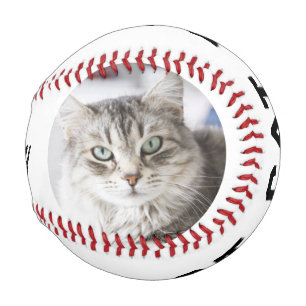Best Cat Dad Photo Personalised Baseball