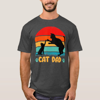 Best CAT DAD Shirt Fathers Day Kitty Daddy Papa Ch