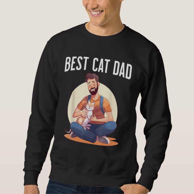 Best Cat Dad Sweatshirt (Front)