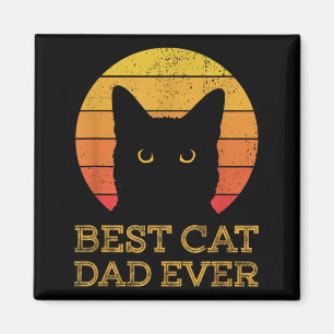 Best Cat Dad Vintage Funny Cat Daddy Fathers Day Magnet